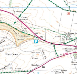 Map car park of Cherhill