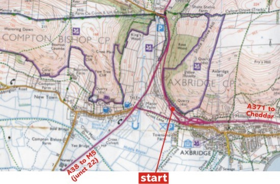 Axbridge map