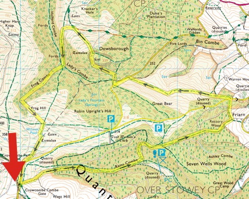 Crowcombe map